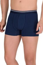 Erkek 6'lı ( SİYAH - FÜME - LACİVERT ) Likralı Pamuklu Boxer-Şort-Külot - Görsel 3