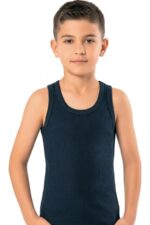 Erkek Çocuk Basic Pamuklu Atlet - Esnek ve Terletmez Kaşkorse