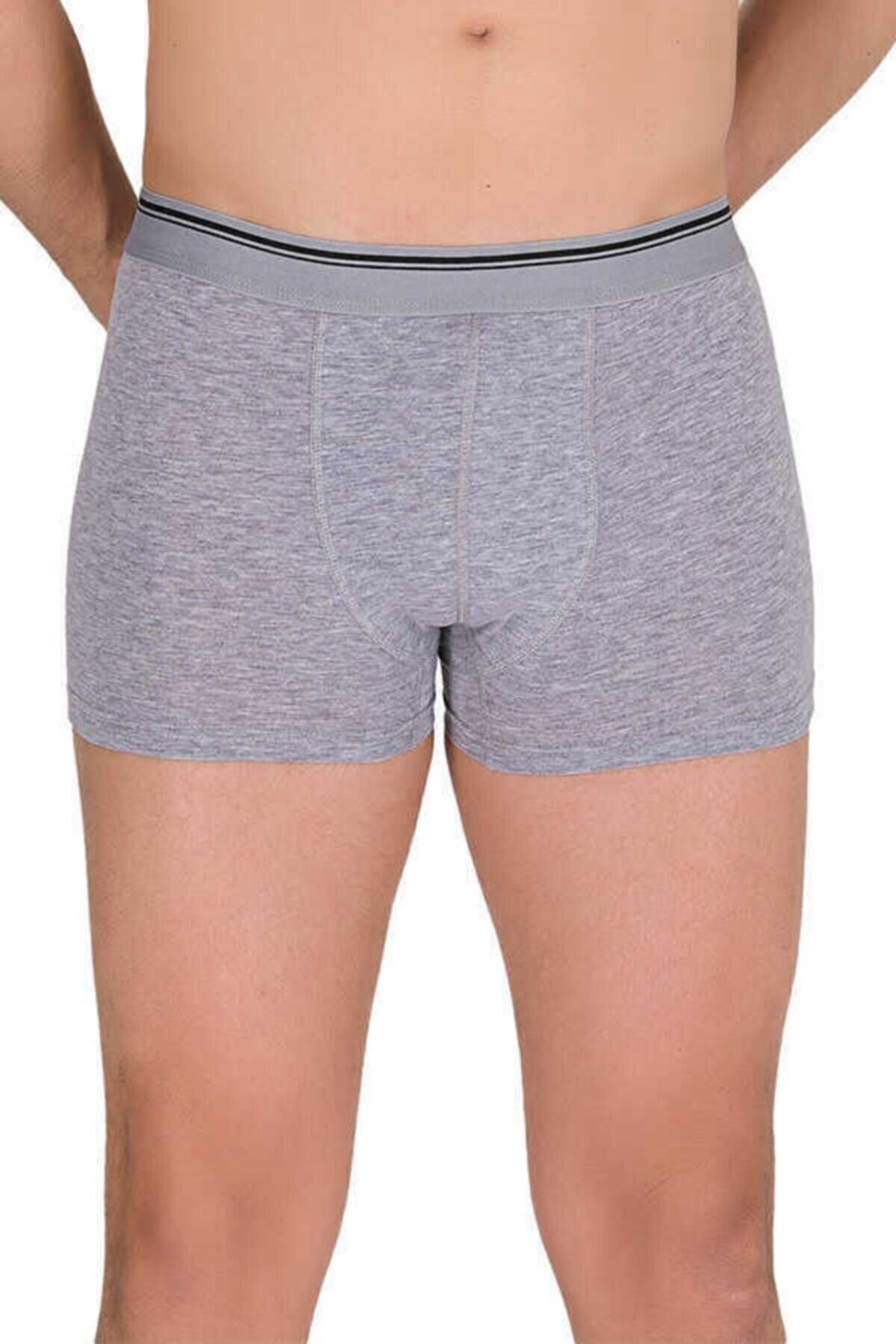 4713522f8ef92ef0.jpg Erkek 6'lı ( SİYAH - FÜME - LACİVERT ) Likralı Pamuklu Boxer-Şort-Külot - Görsel 1