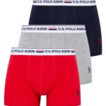 Erkek Kırmızı - Gri Melanj - Lacivert 3 Lü Boxer 80431