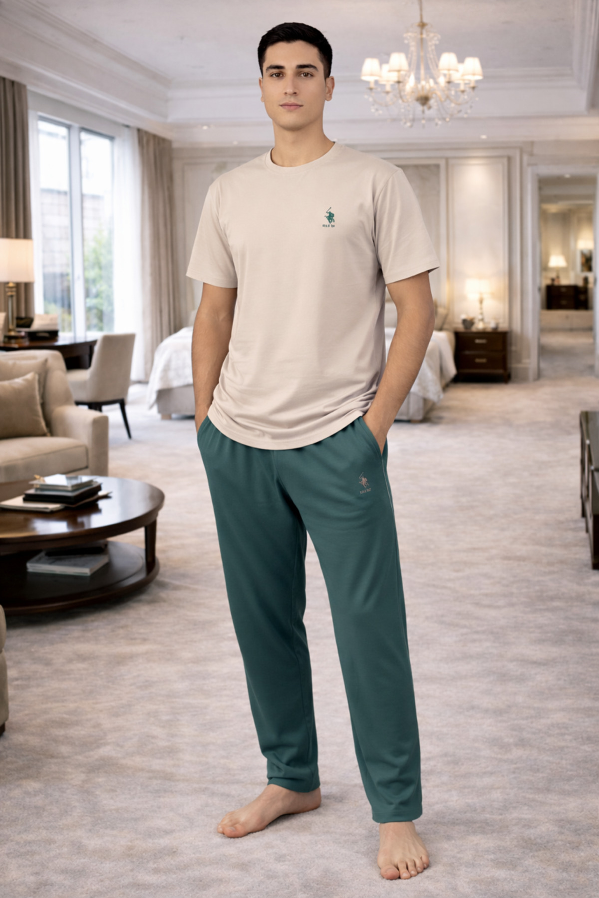 769ce152a69c649a.jpg POLO REPUBLİCA BSİSİKLET YAKA KISA KOLLU ERKEK PİJAMA TAKIM 3431 - Görsel 1