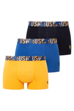 Erkek Saks - Sarı - Lacivert 3'lü Boxer
