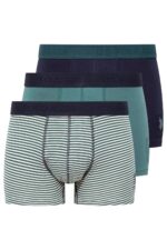 Erkek Saks-lacivert-baskılı 3 Lü Boxer - Görsel 6