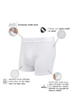Erkek Premium Micromodal Boxer Beyaz - Görsel 4
