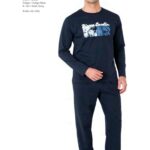 Erkek Uzun Kollu Bisiklet Yaka Pijama Takım -6096