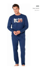 Erkek Uzun Kollu Bisiklet Yaka Pijama Takım -6096