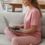 Kadın Kısa Kollu Likralı Düğmeli Yaka Pijama Takımı Gül Kurusu